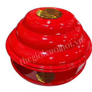 Thuê Mâm Cưới Trống Nhôm Màu Đỏ